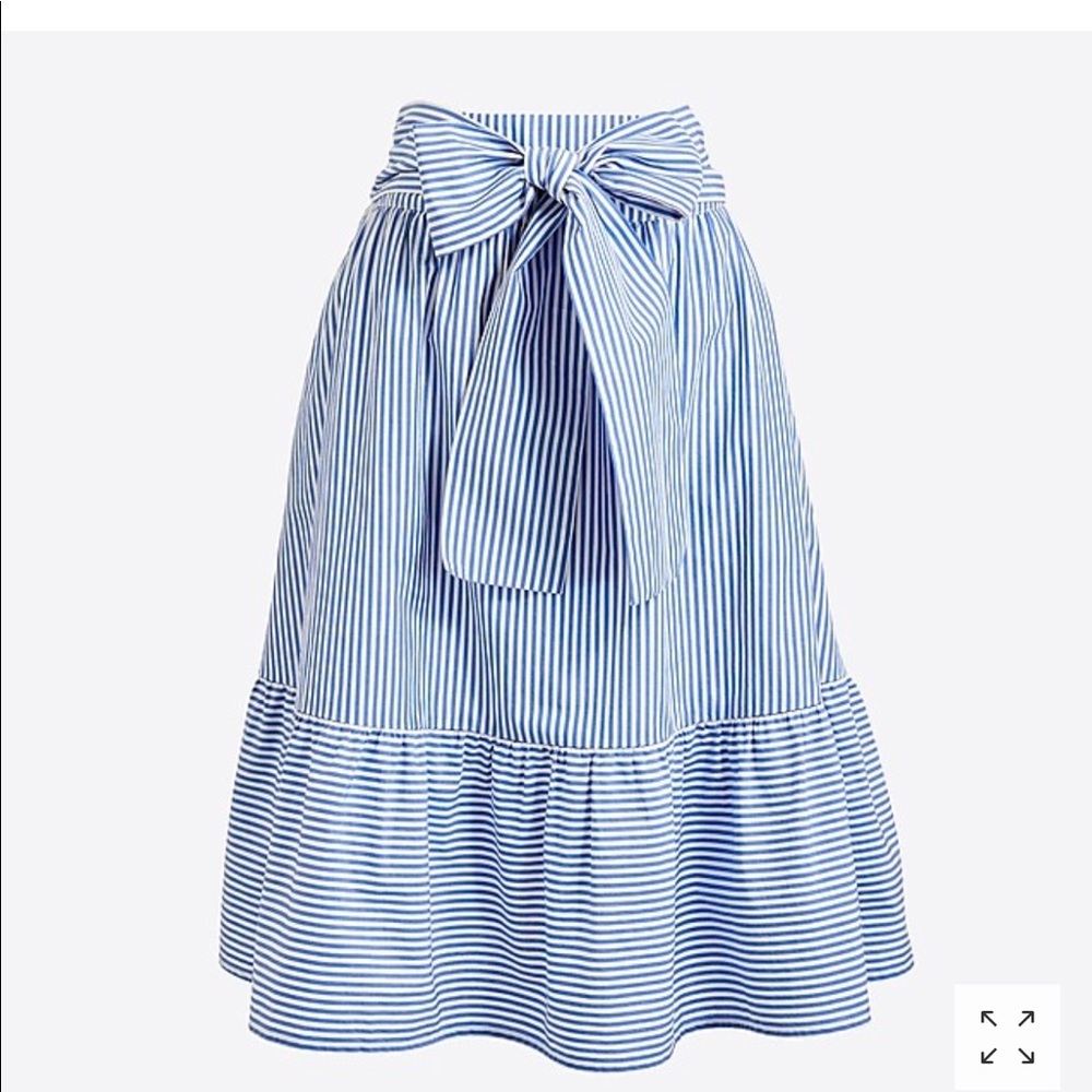 J crew tie waist midi skirt
